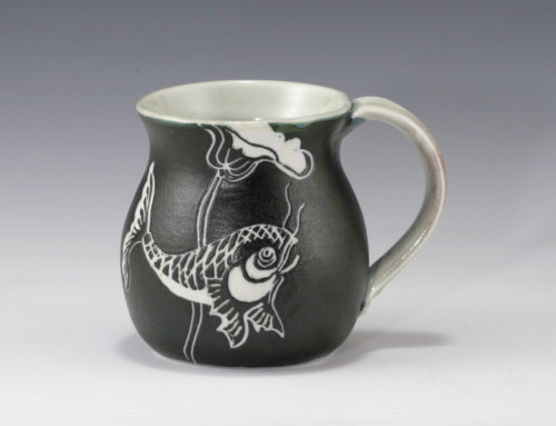 Carved Porcelain Mug – Egg Ball
