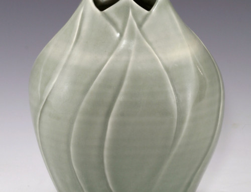 Carved Porcelain Vase – Celadon